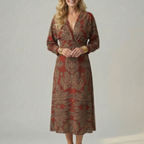 Soledad | Vestido Midi Envueltos Natural