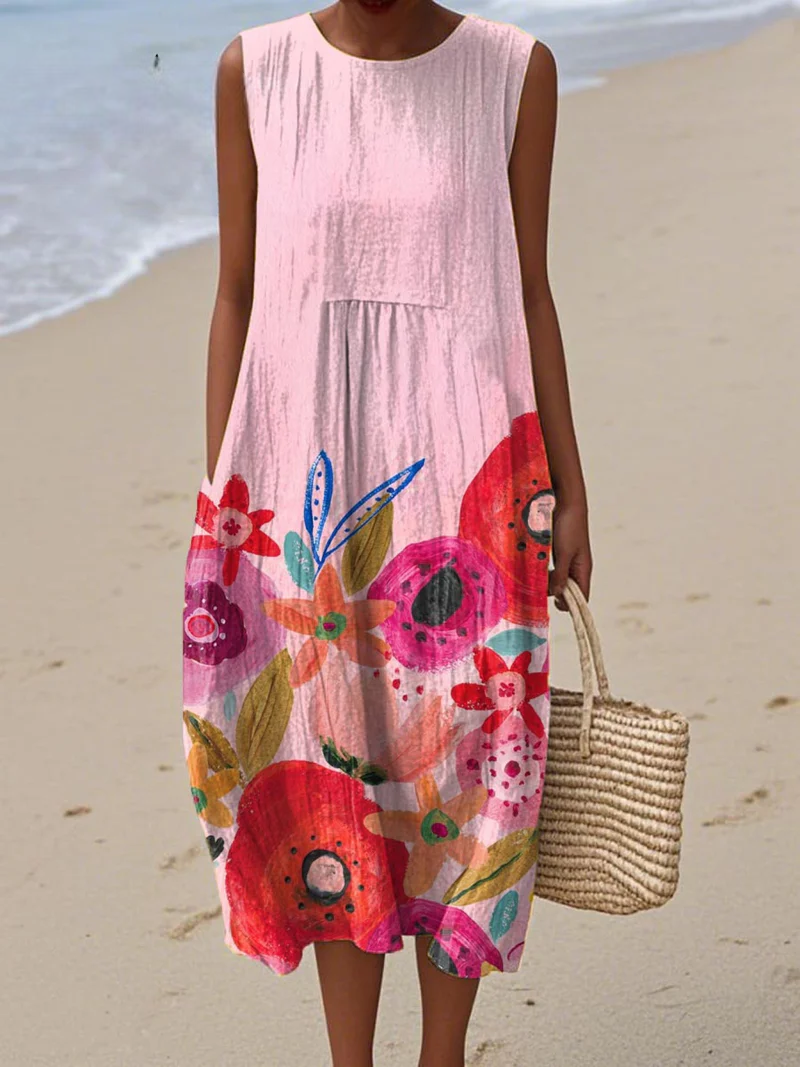 Lilou - Vestido de Verano en Tonos Blush Bloom