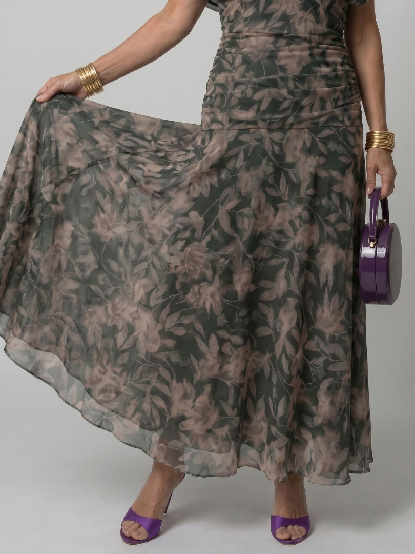 Marisol | Vestido Midi Off Shoulder con Fluidez