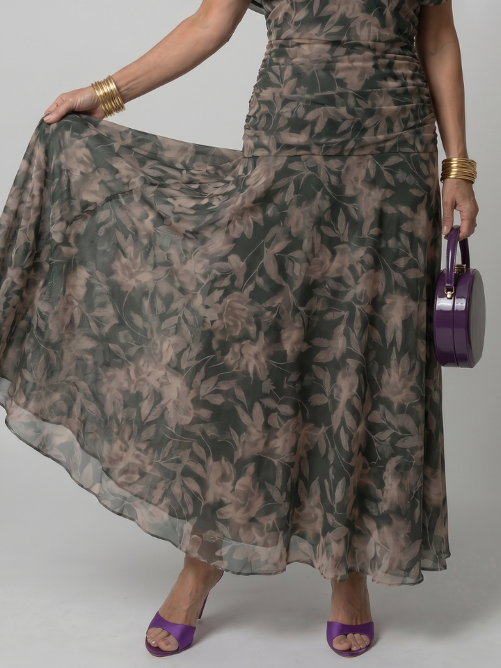 Marisol | Vestido Midi Off Shoulder con Fluidez