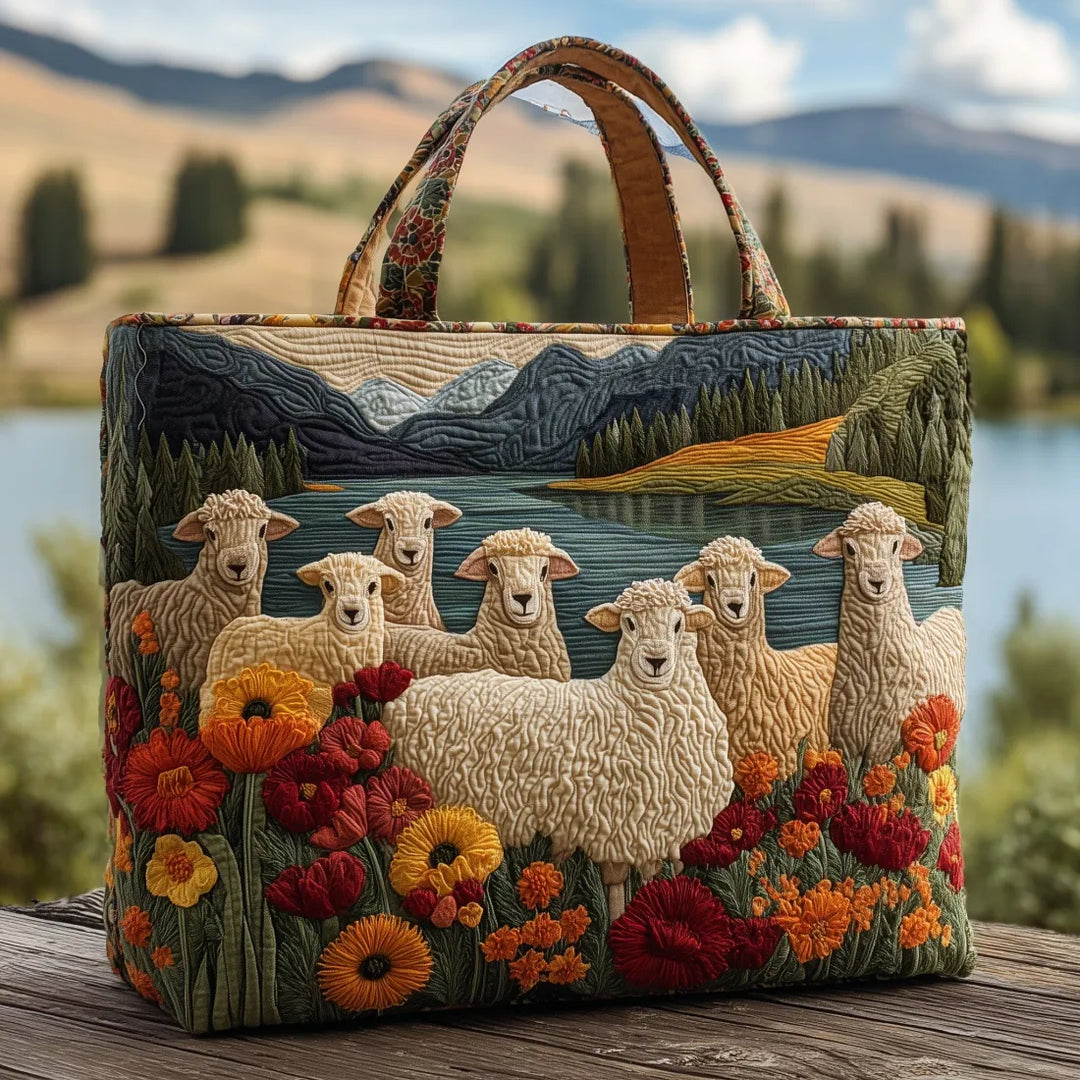 Bolso Artesanal - Ovejas cerca del Lago