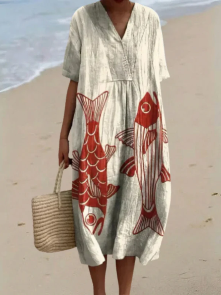 Amanda - Vestido Vintage con Estampado Animal