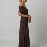 Marisol | Vestido Midi Off Shoulder con Fluidez