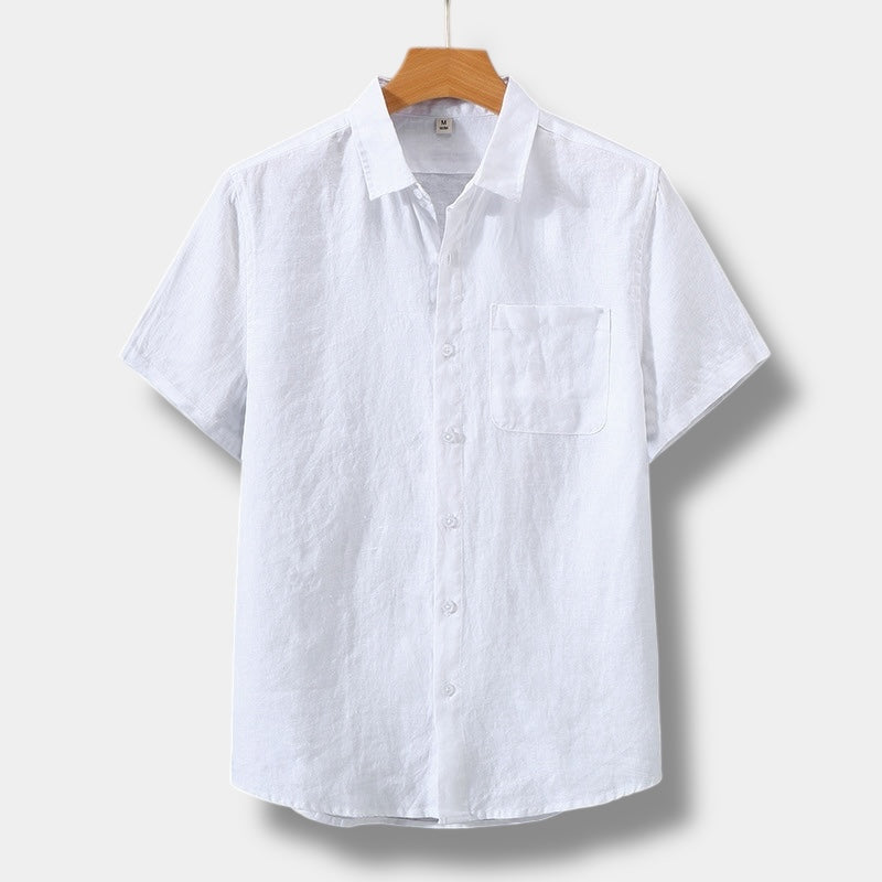 CAMISA DE DINERO ANTIGUO CON MANGAS CORTAS