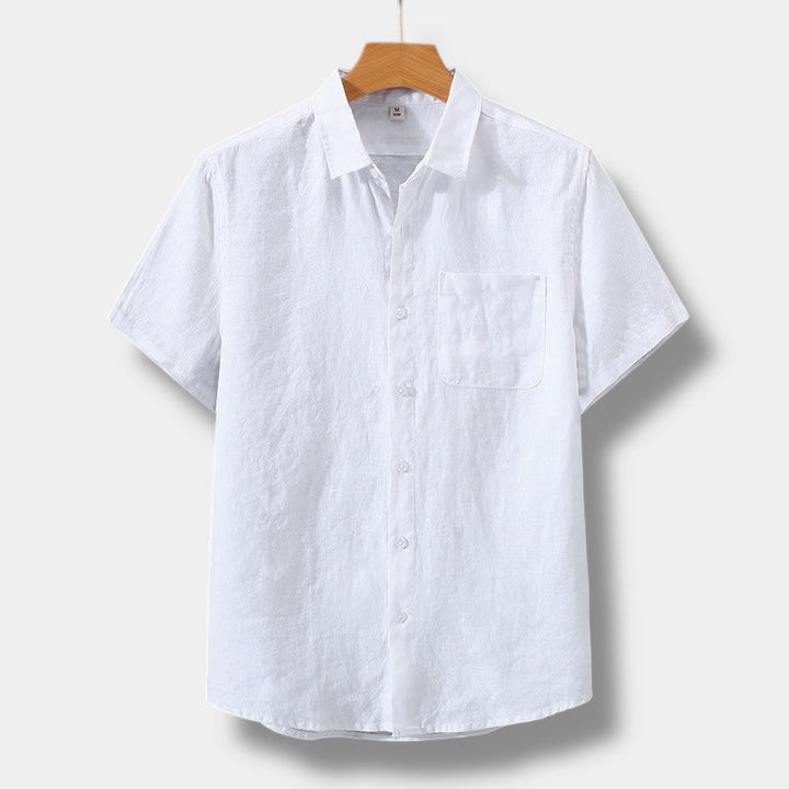 CAMISA DE DINERO ANTIGUO CON MANGAS CORTAS