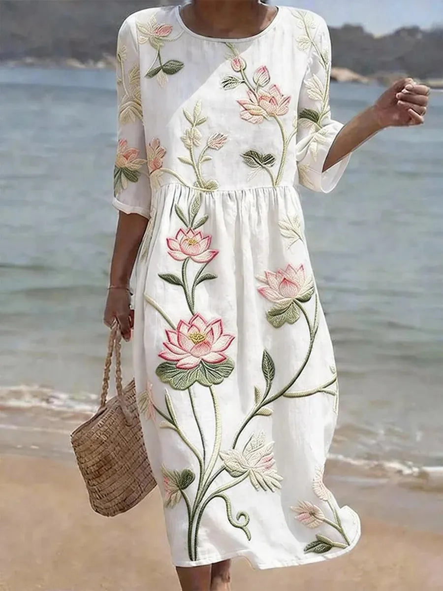 Kayla | Vestido Floral y de Plantas
