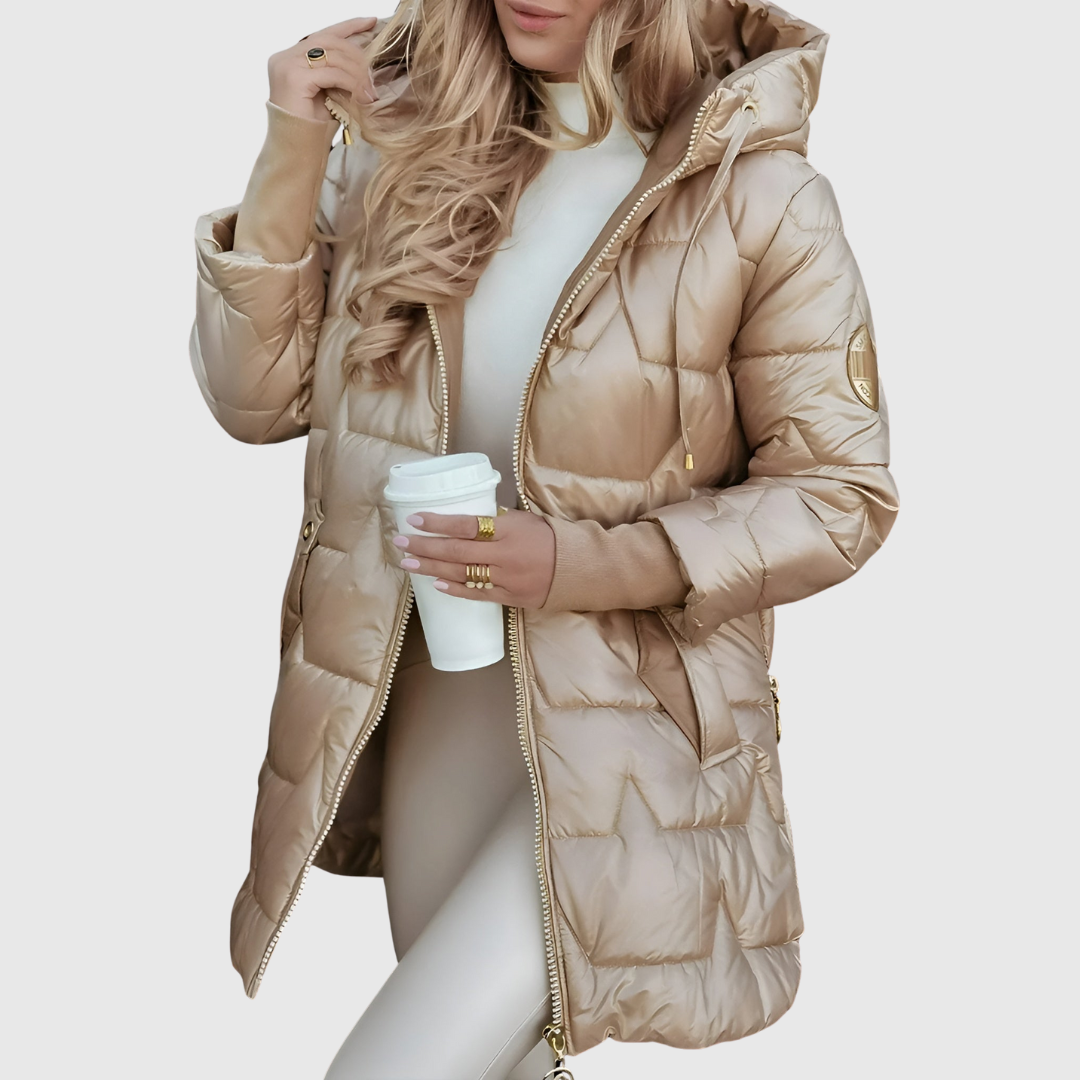Lina - Chaqueta elegante con capucha y forro cálido