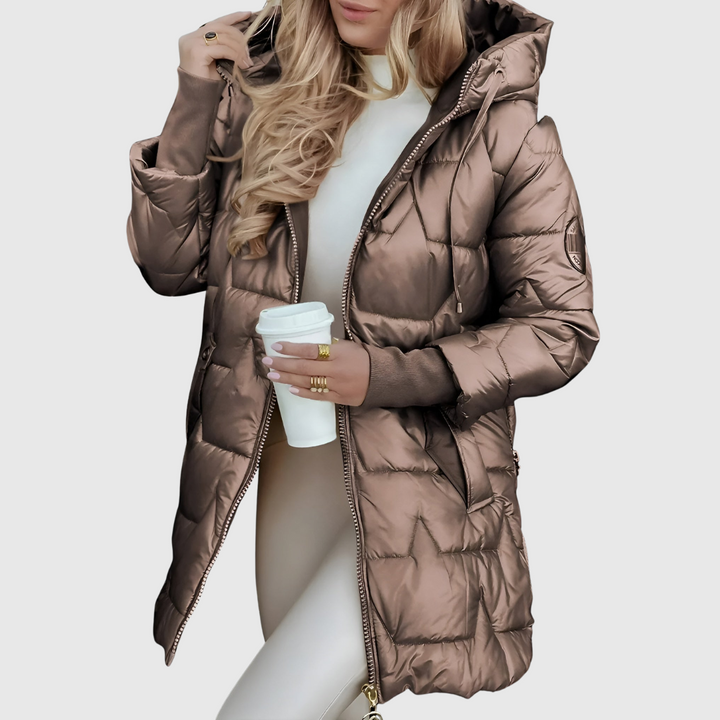 Lina - Chaqueta elegante con capucha y forro cálido
