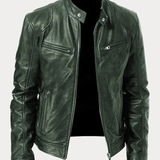 Chaqueta de Cuero Rasmus Signature con Silueta Masculina Atemporal