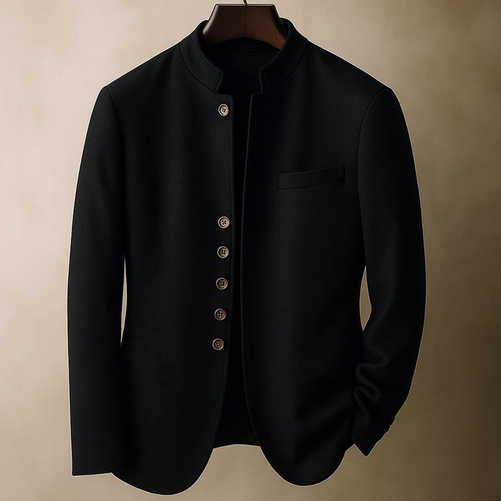 Aleksander Signature-Saco de Traje con Cuello Alto y Elegancia Atemporal