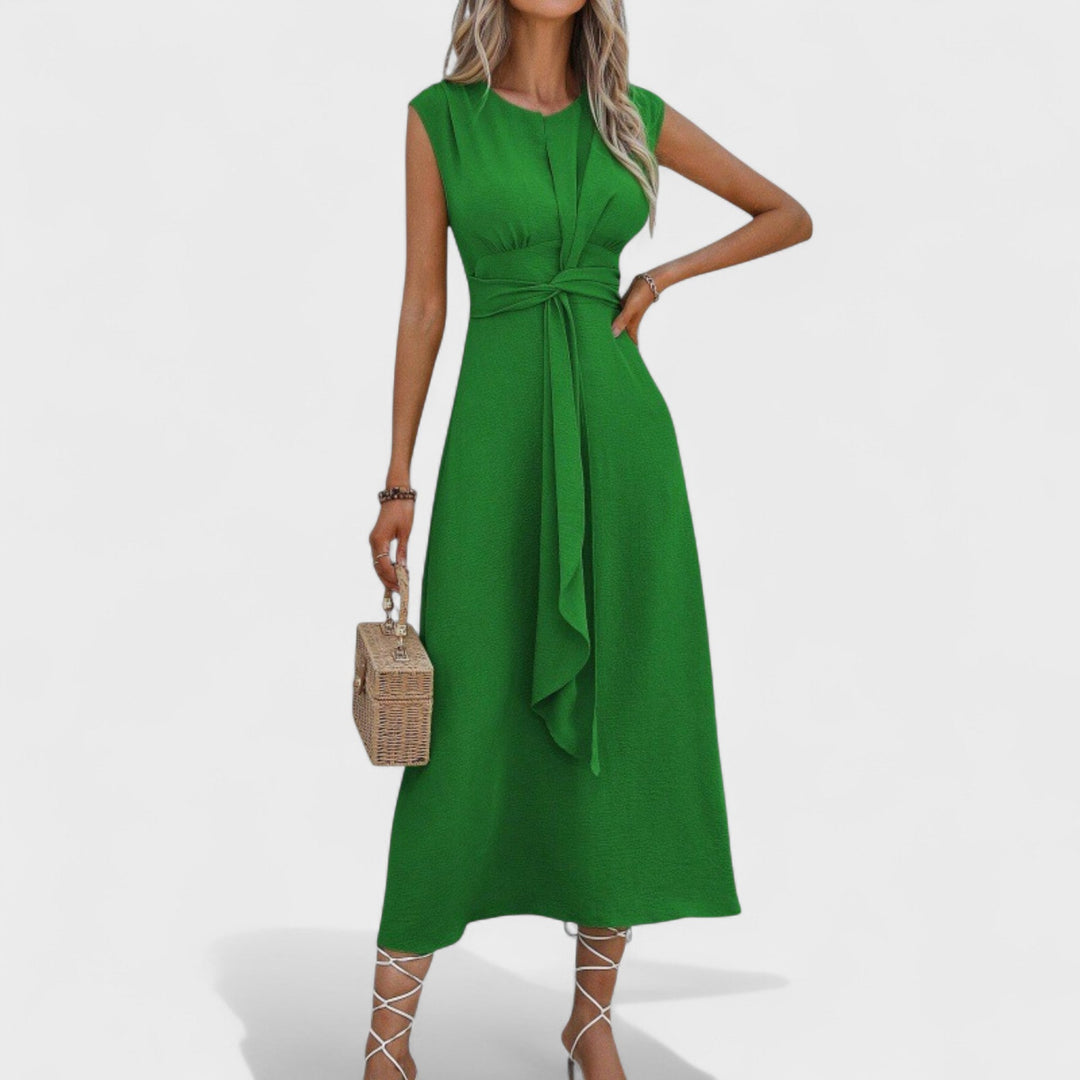 Vestido Emilia™ Maxi sin Mangas Cuello Redondo
