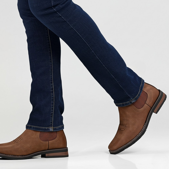 BOTAS DE CUERO CÓMODAS PARA HOMBRE