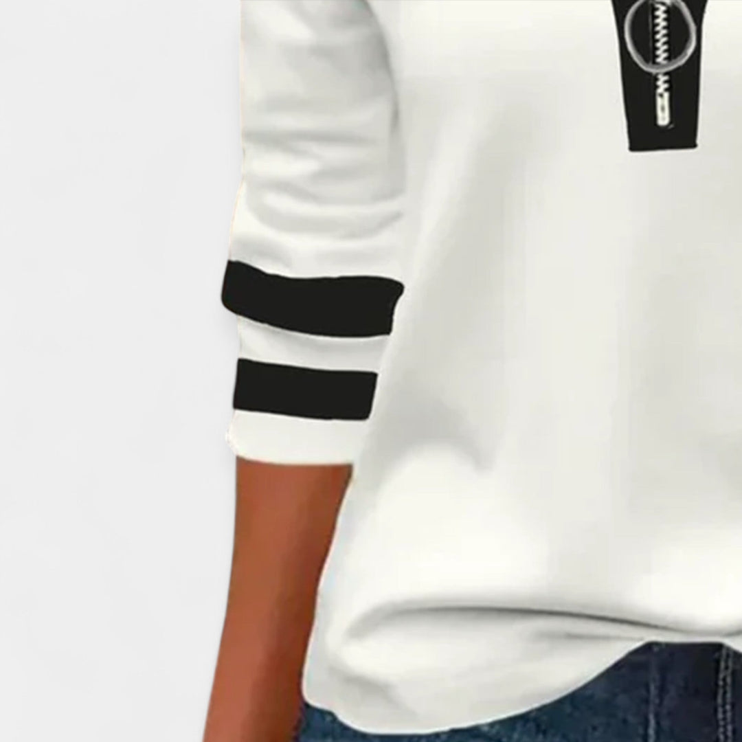 Blusa de Manga Larga con Cremallera