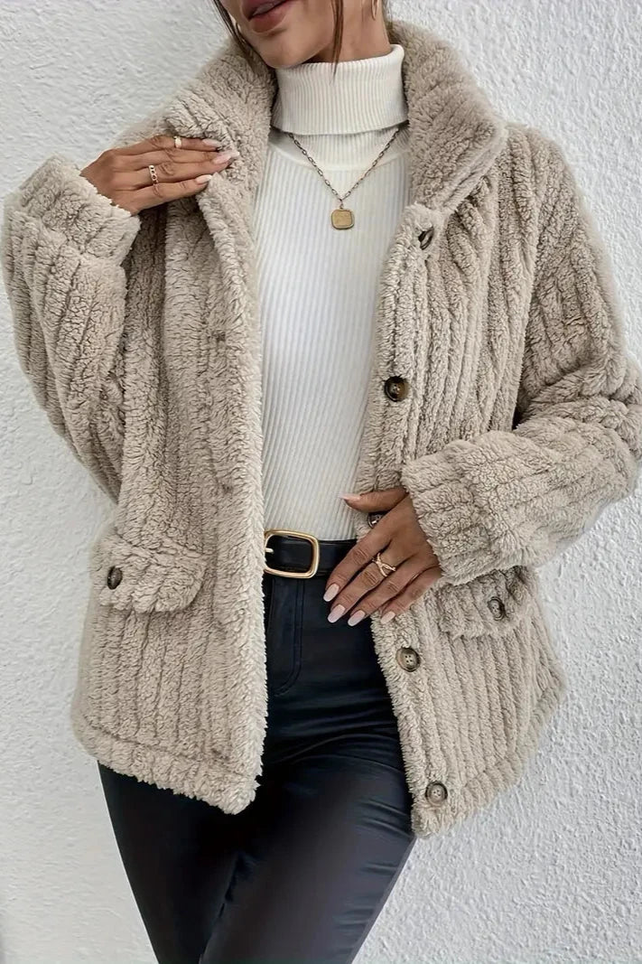 NOVA™ | Reversible Velvet Button-Up Cardigan