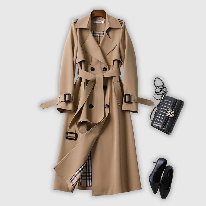 Danira - Abrigo trench elegante y modernizado con silueta atemporal