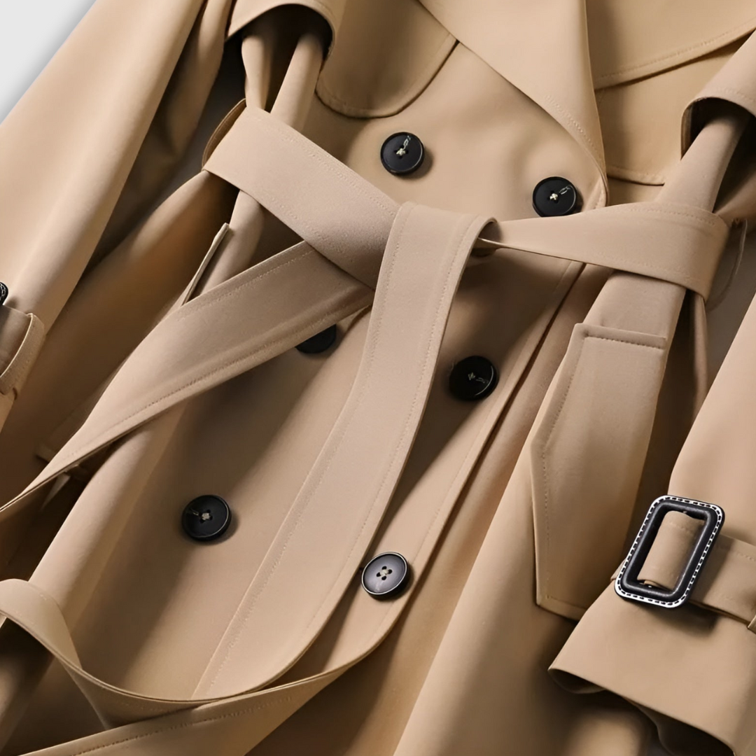 Danira - Abrigo trench elegante y modernizado con silueta atemporal