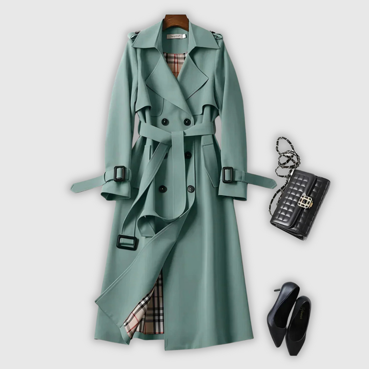 Danira - Abrigo trench elegante y modernizado con silueta atemporal