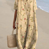 Vestido Casual Flowy con Estampado Floral Vintage para Mujeres