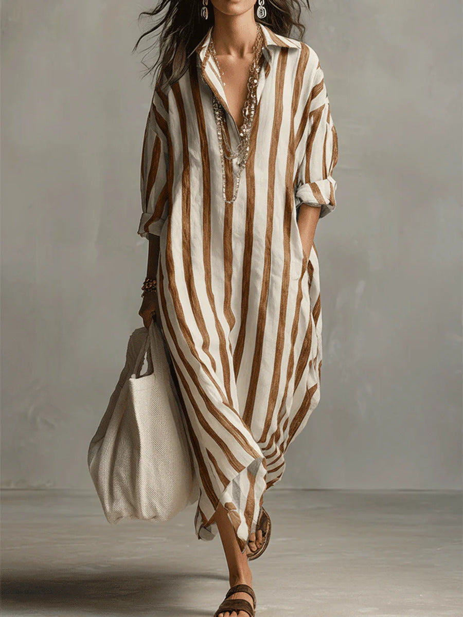 Paula™ Vestido Maxi a Rayas para Mujer