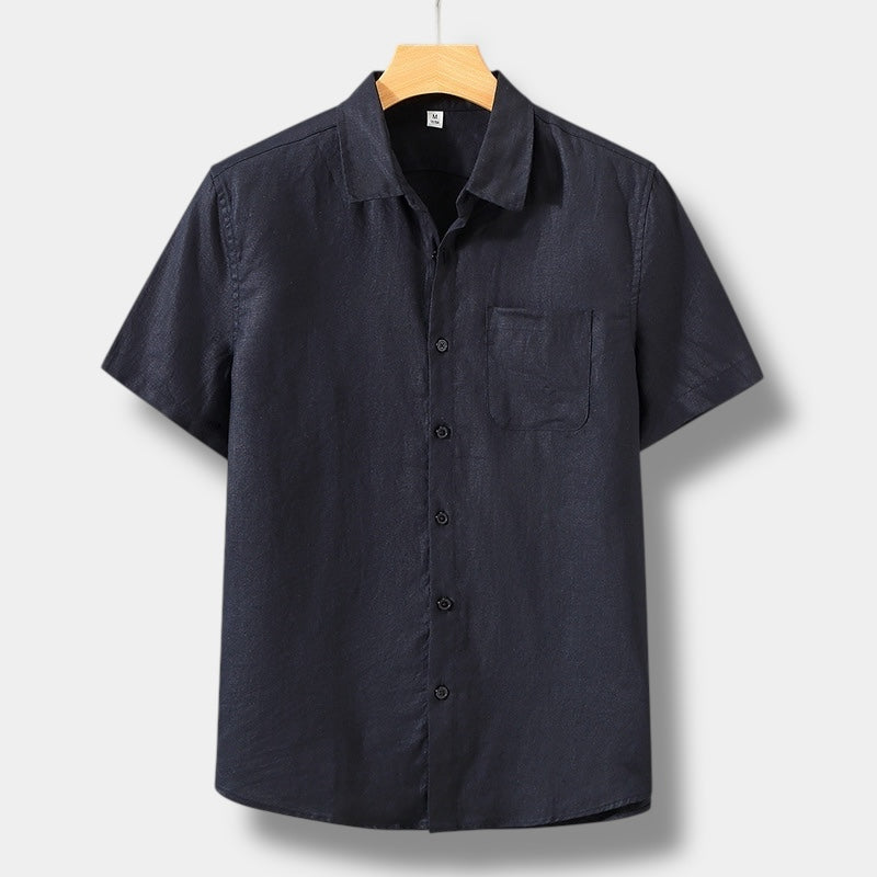 CAMISA DE DINERO ANTIGUO CON MANGAS CORTAS