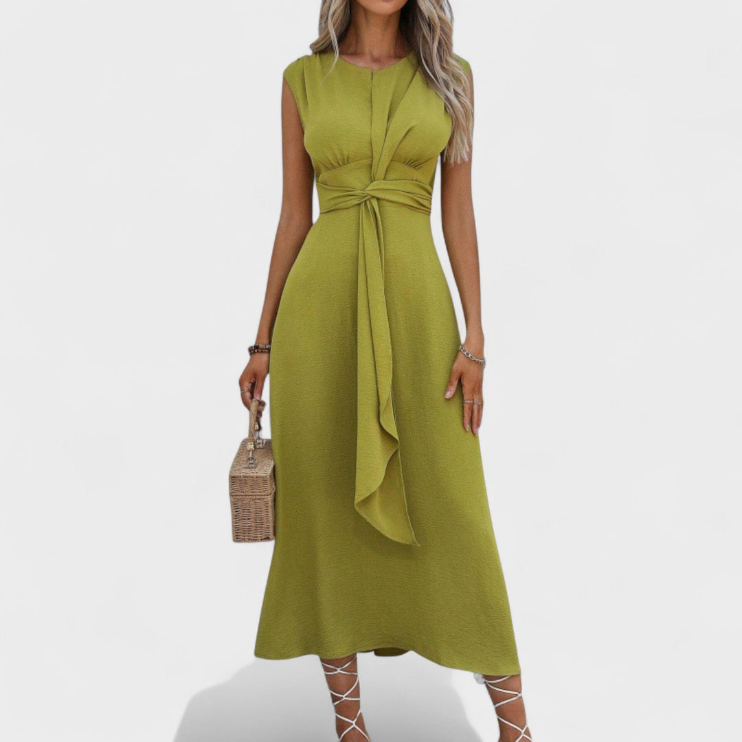 Vestido Emilia™ Maxi sin Mangas Cuello Redondo