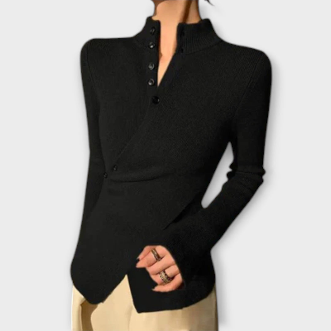 Lidia – Blusa de Punto Elegante y Entallada