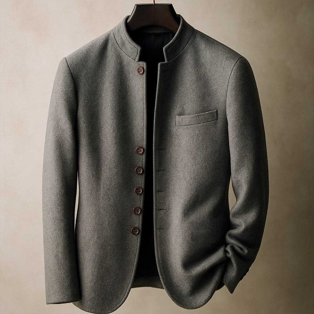 Aleksander Timeless Elegance Stand-Collar Blazer