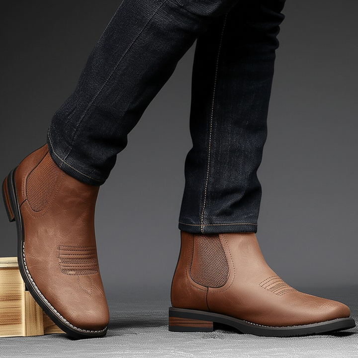 BOTAS DE CUERO CÓMODAS PARA HOMBRE
