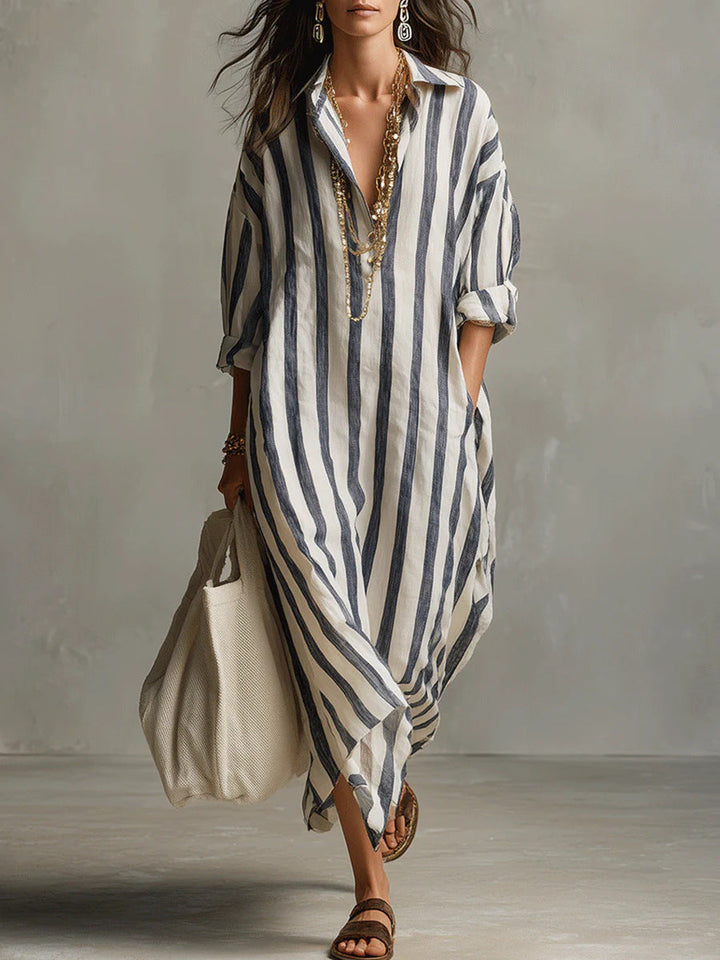 Paula™ Vestido Maxi a Rayas para Mujer