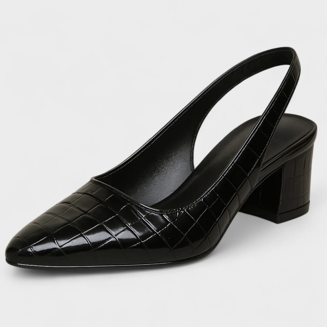Vera – Zapatos de tacón de cocodrilo