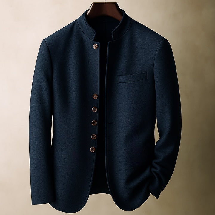 Aleksander Signature-Saco de Traje con Cuello Alto y Elegancia Atemporal
