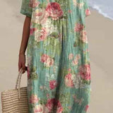 Margaret - Vestido Lliviano con Estampado Floral Brillante
