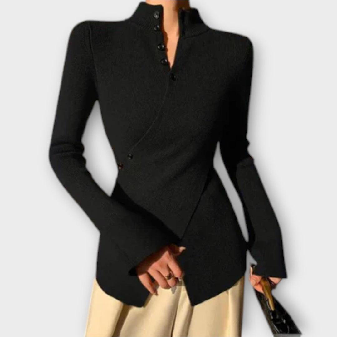 Lidia – Blusa de Punto Elegante y Entallada