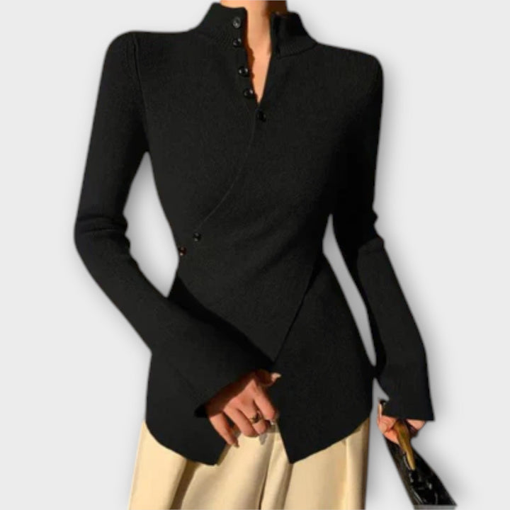 Lidia – Blusa de Punto Elegante y Entallada