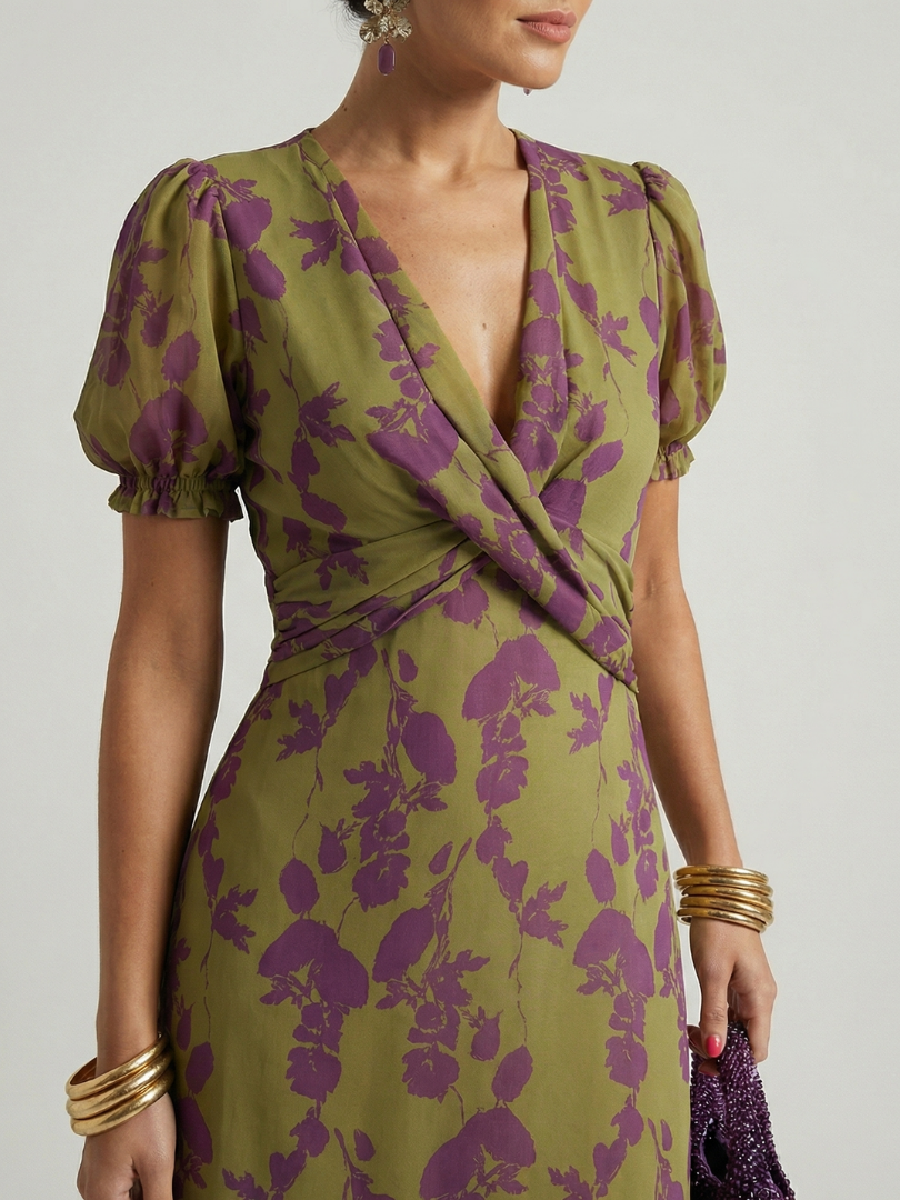 Leticia | Vestido Midi Floral Relajado