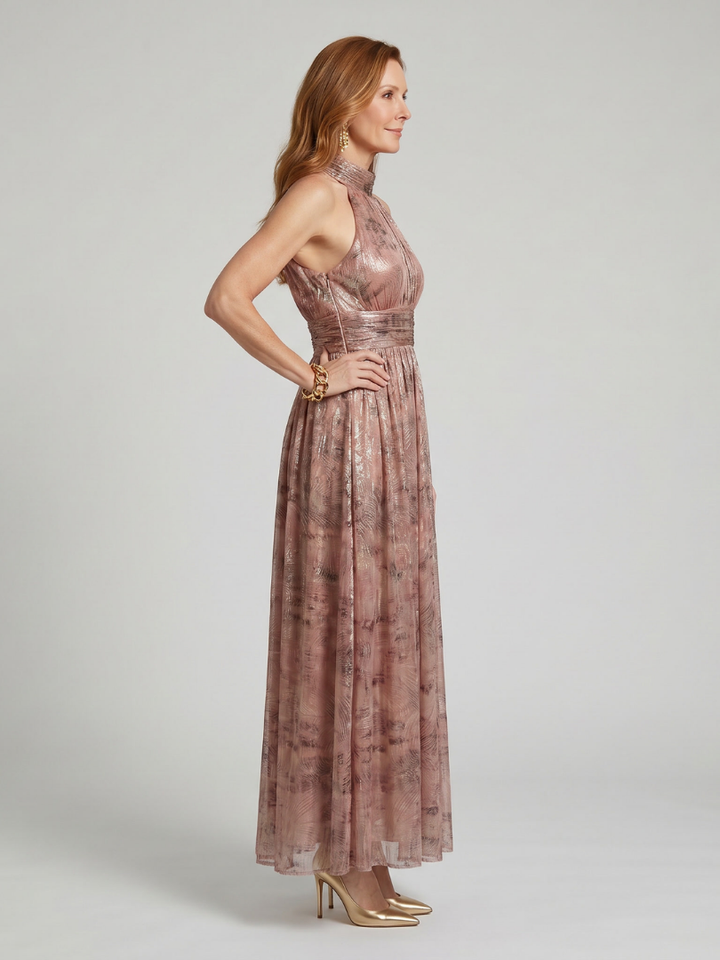 Inés | Vestido Midi Sin Mangas con Acabado Texturizado