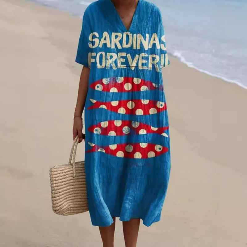 Amanda - Vestido Vintage con Estampado Animal