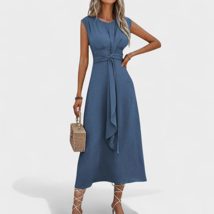 Vestido Emilia™ Maxi sin Mangas Cuello Redondo