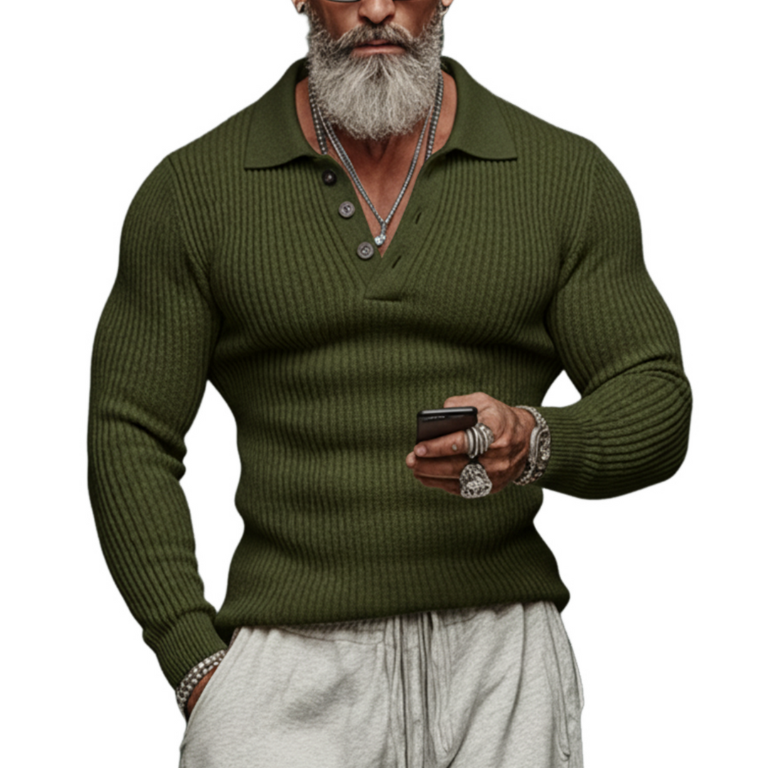 Men's Slim Fit Classic Casual Polo Sweater - Tough Style MTA2831J3K