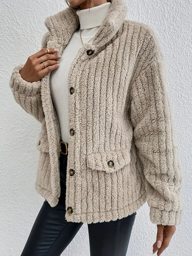 NOVA™ | Reversible Velvet Button-Up Cardigan