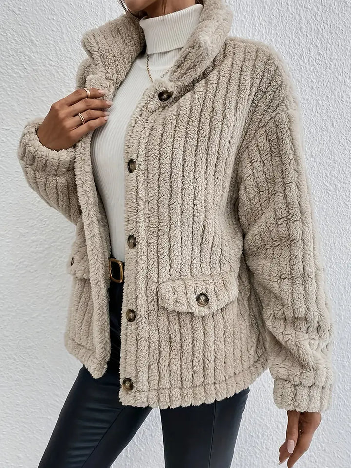 NOVA™ | Reversible Velvet Button-Up Cardigan