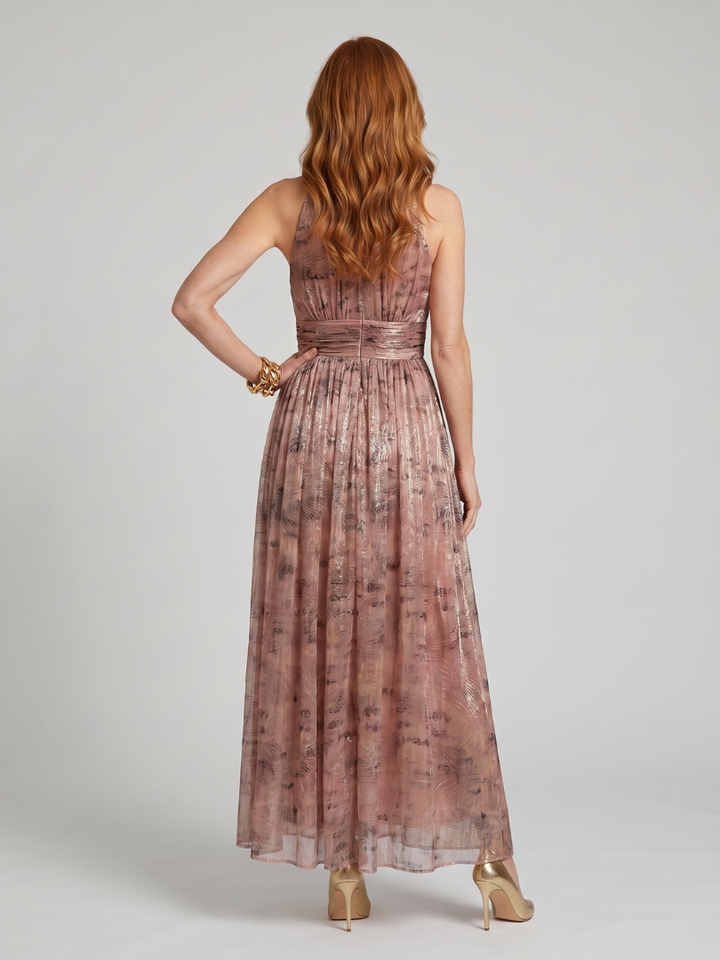 Inés | Vestido Midi Sin Mangas con Acabado Texturizado
