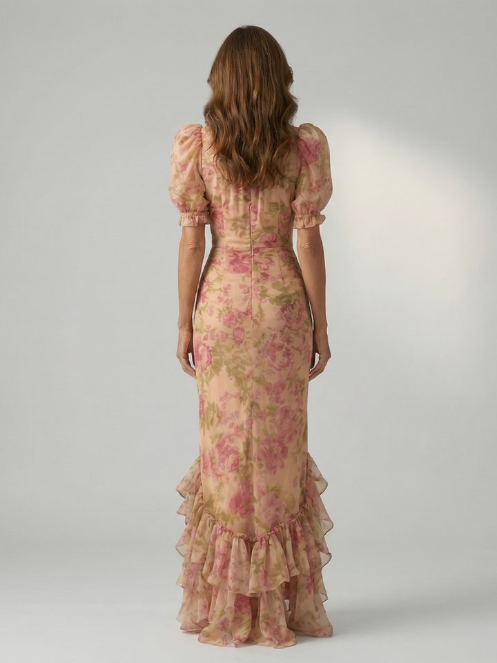 Cayetana | Vestido Maxi de Cuello Alto Suave