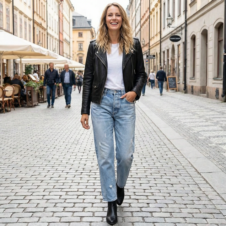 Elena™ Pantalones Vaqueros de Corte Recto para Mujeres
