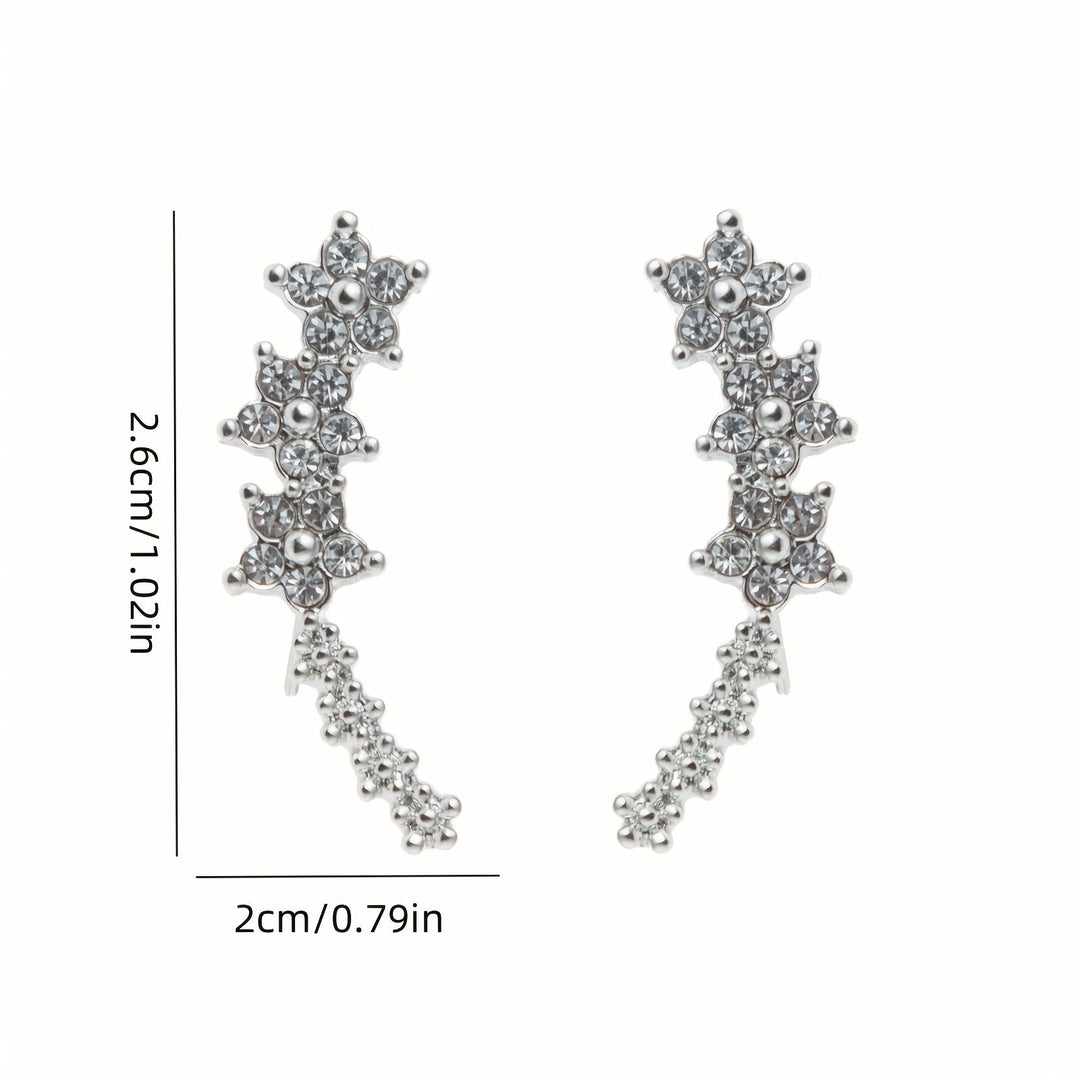 Valeria™ – Pendientes Trepadores de Brillo Floral