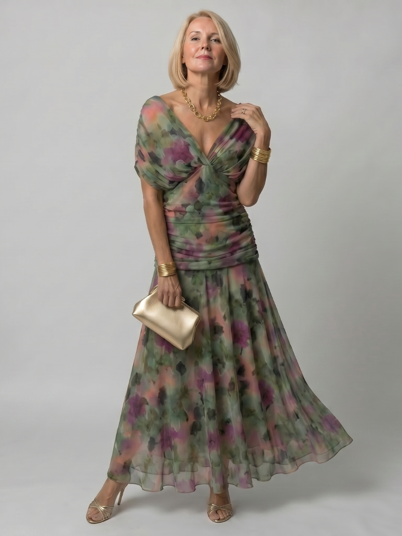 Marisol | Vestido Midi Off Shoulder con Fluidez