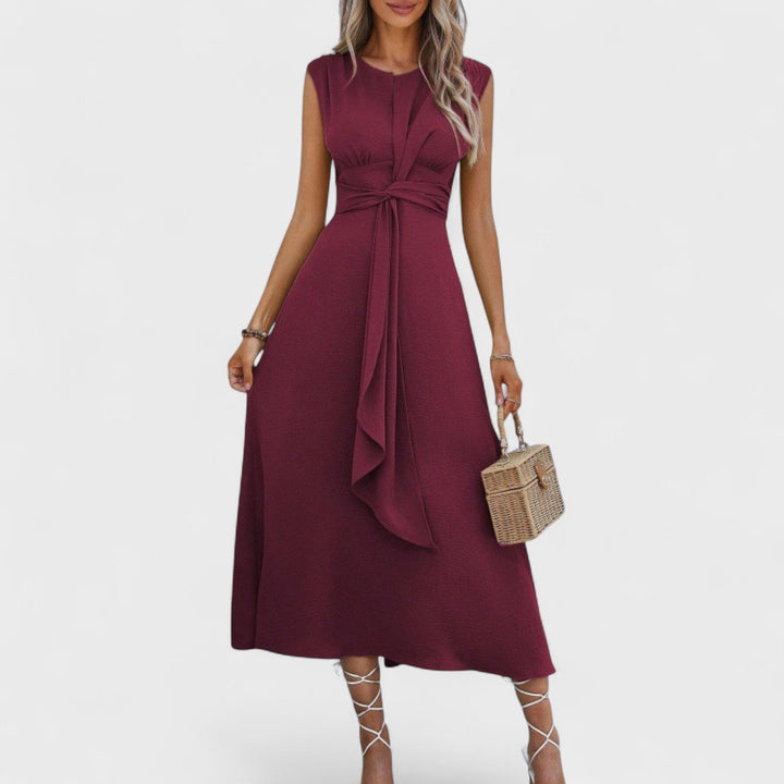 Vestido Emilia™ Maxi sin Mangas Cuello Redondo