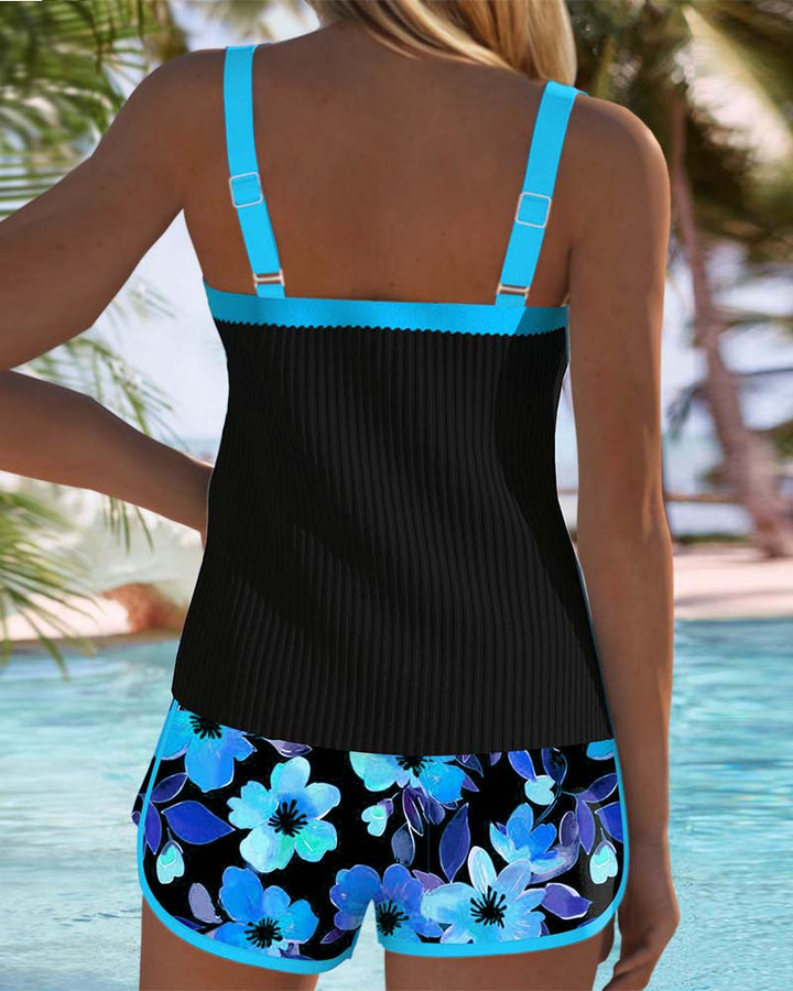 Tankini con short tropical para mujer