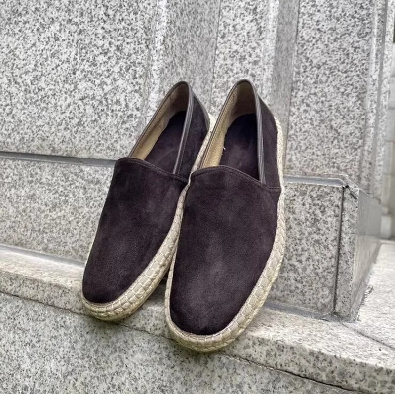 Loafers with Perforated Detail