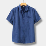 CAMISA DE DINERO ANTIGUO CON MANGAS CORTAS